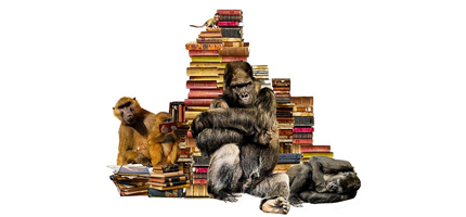 apes and books