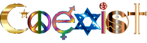 Coexist bumper sticker