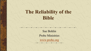 Reliability of the Bible